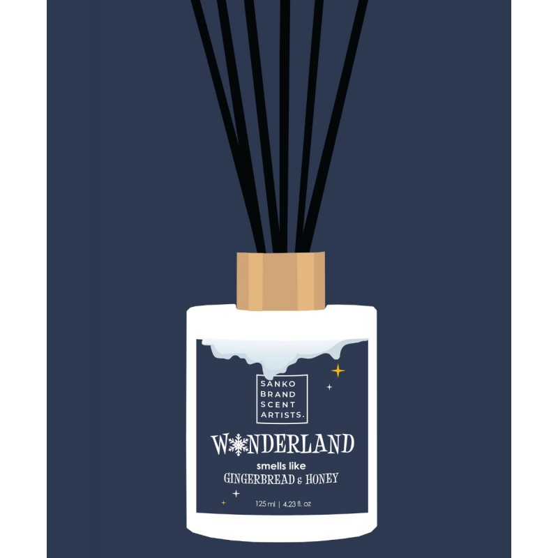 Αρωματικό Χώρου με Στικς Reed Diffuser Wonderland Μελομακάρονο 125 ml